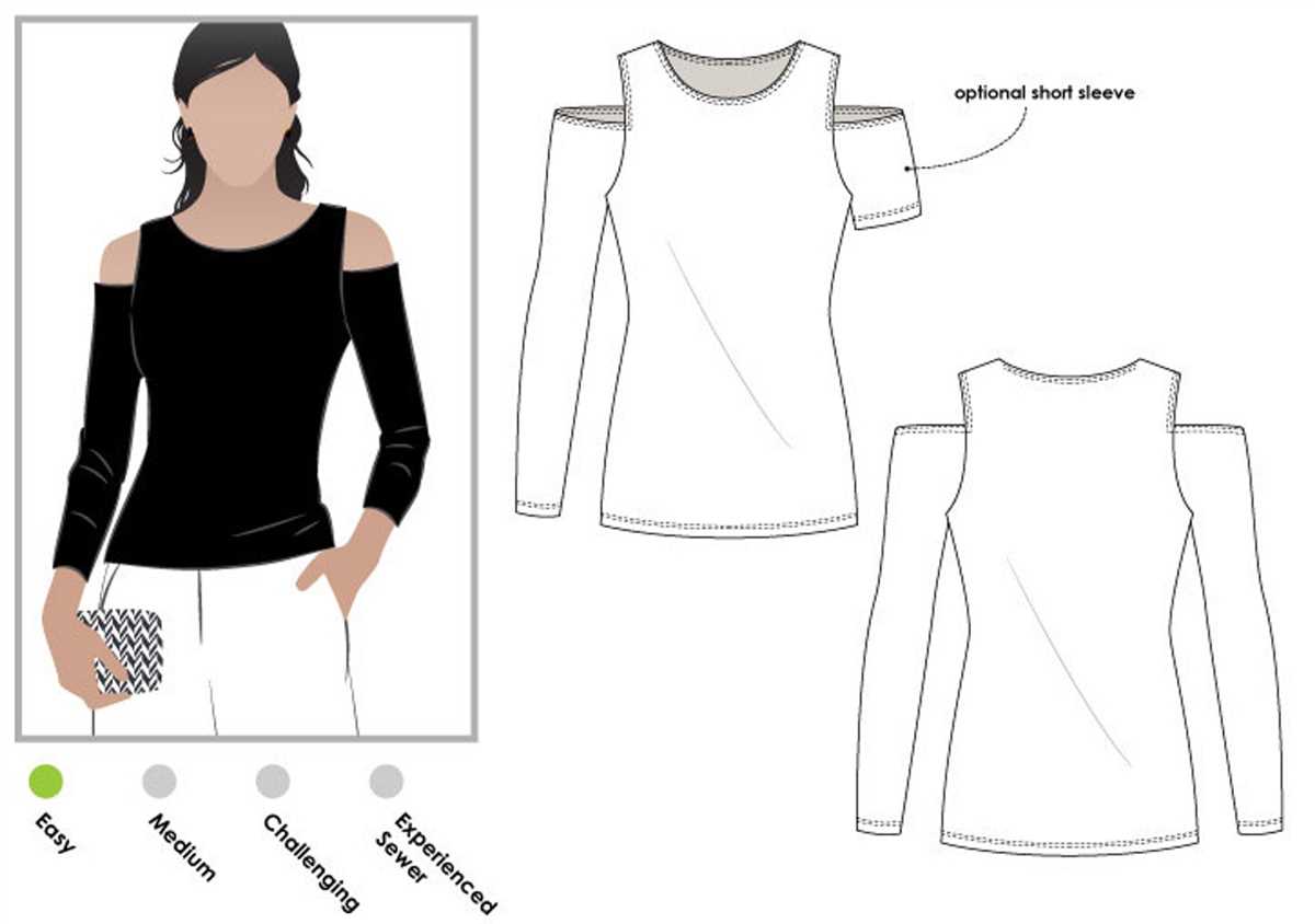 One shoulder knit top pattern