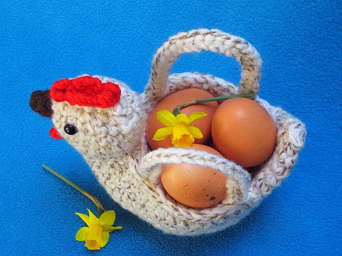 Easter chick basket knitting pattern