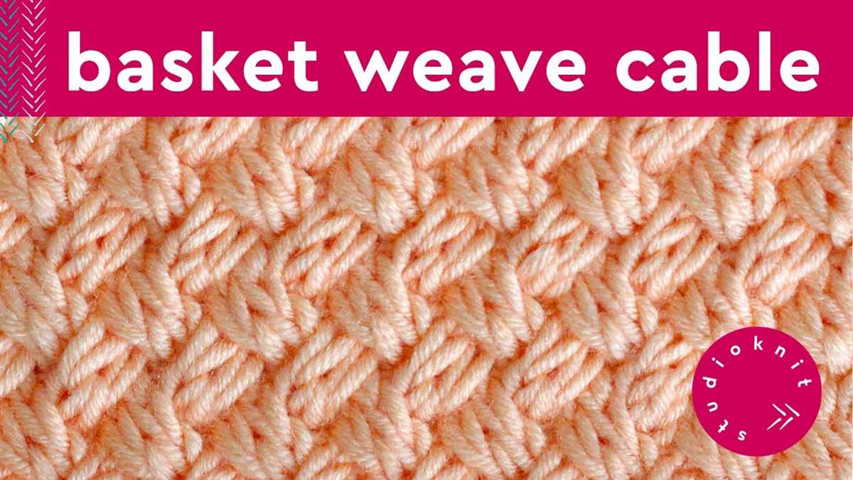 Basket weave pattern knitting