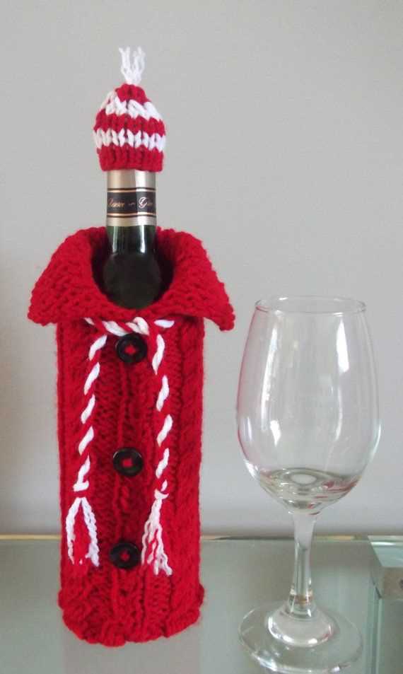 Knit wine bottle sweater pattern