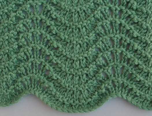 Fan stitch knitting pattern