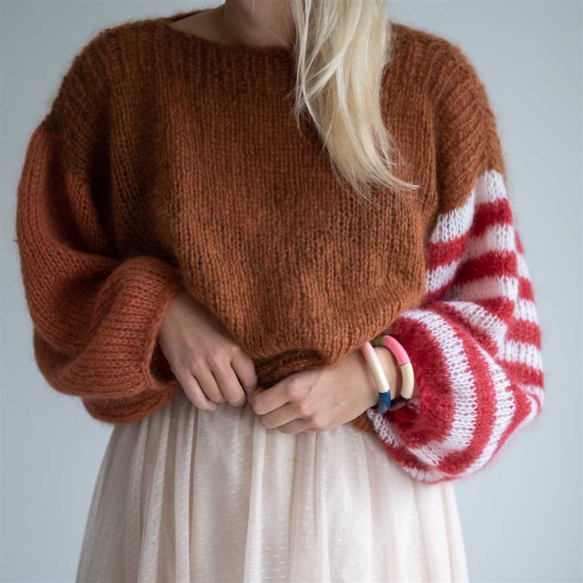 Mohair knit sweater pattern