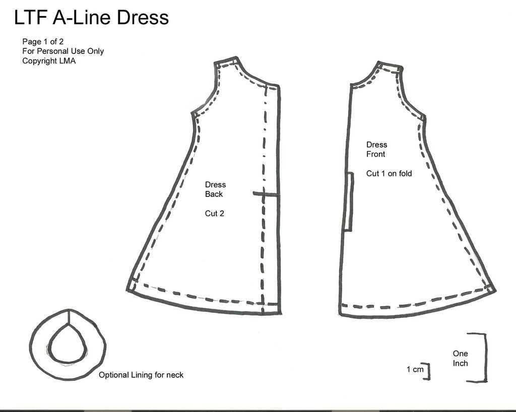 Dress pattern for knit fabric