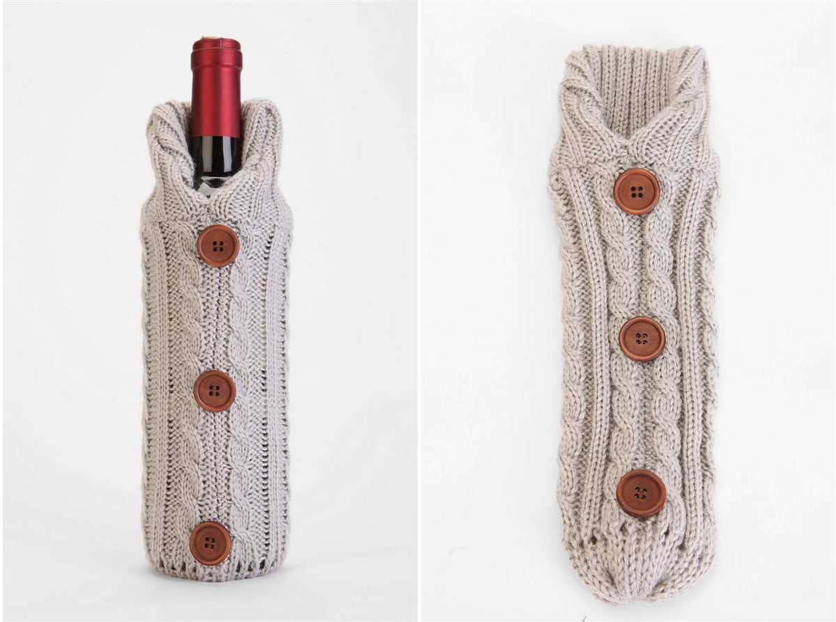 Knit wine bottle sweater pattern