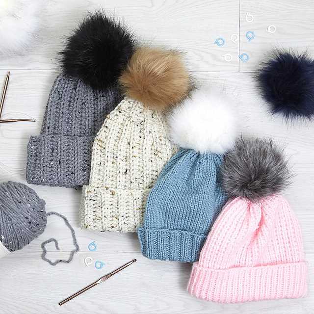 Knit pom pom hat pattern