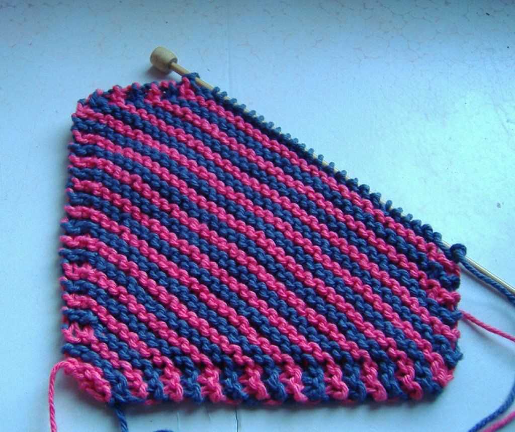 Knit dishcloth pattern diagonal