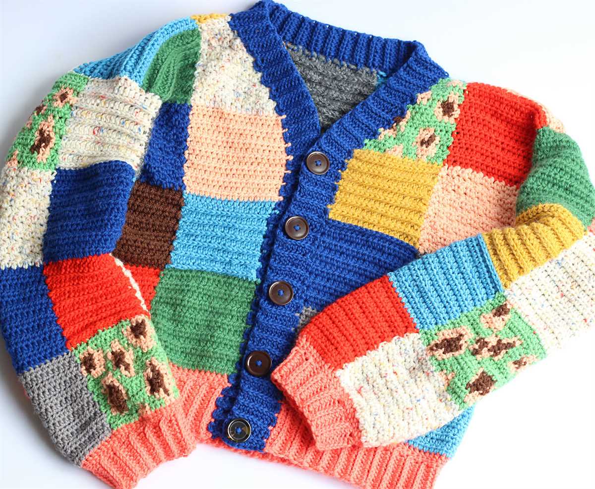 Color block knit sweater pattern