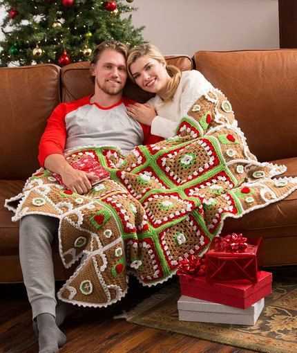Free christmas blanket knitting patterns