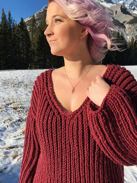 Knitting pattern for ladies fishermans rib jumper