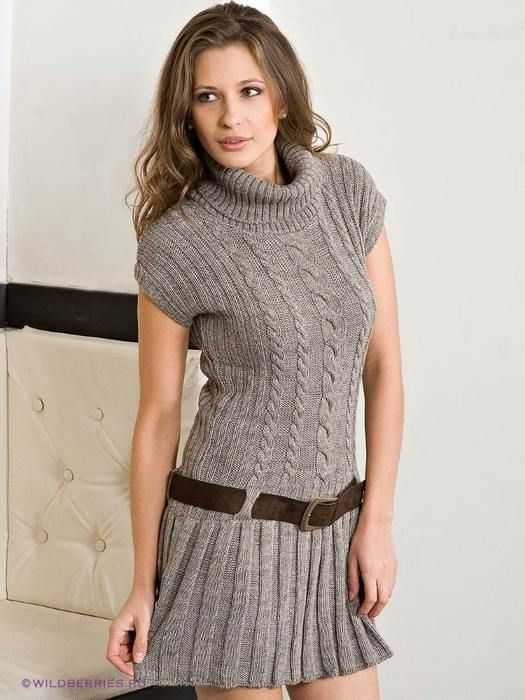 Knit pattern dress