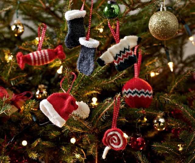 Knitted christmas tree decorations patterns