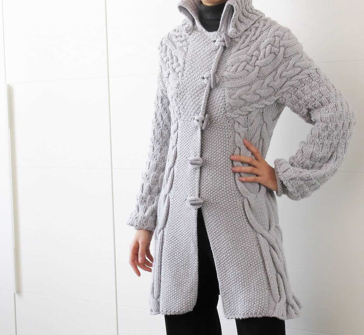 Chunky knit coat pattern