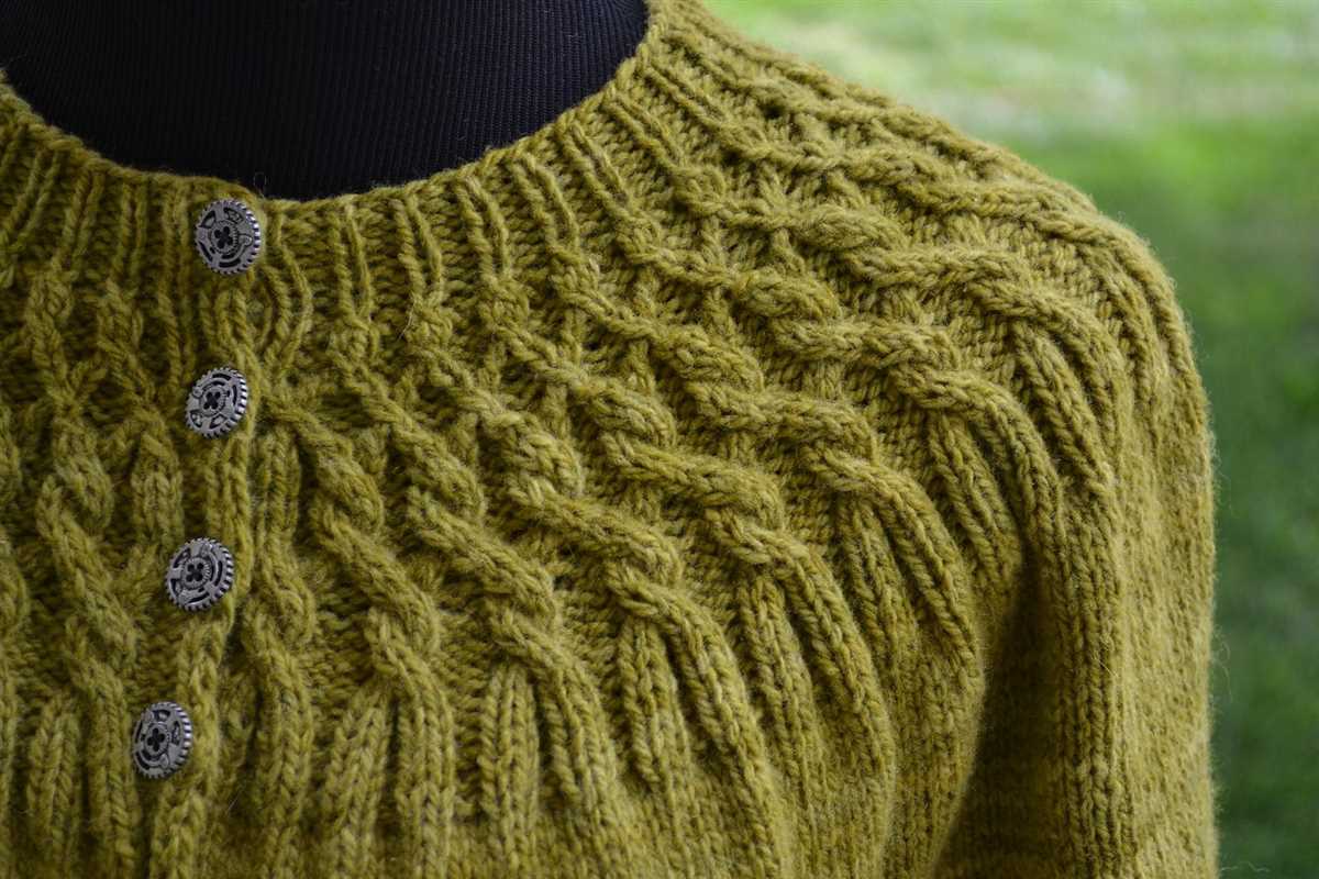 Feather and fan cardigan knitting pattern
