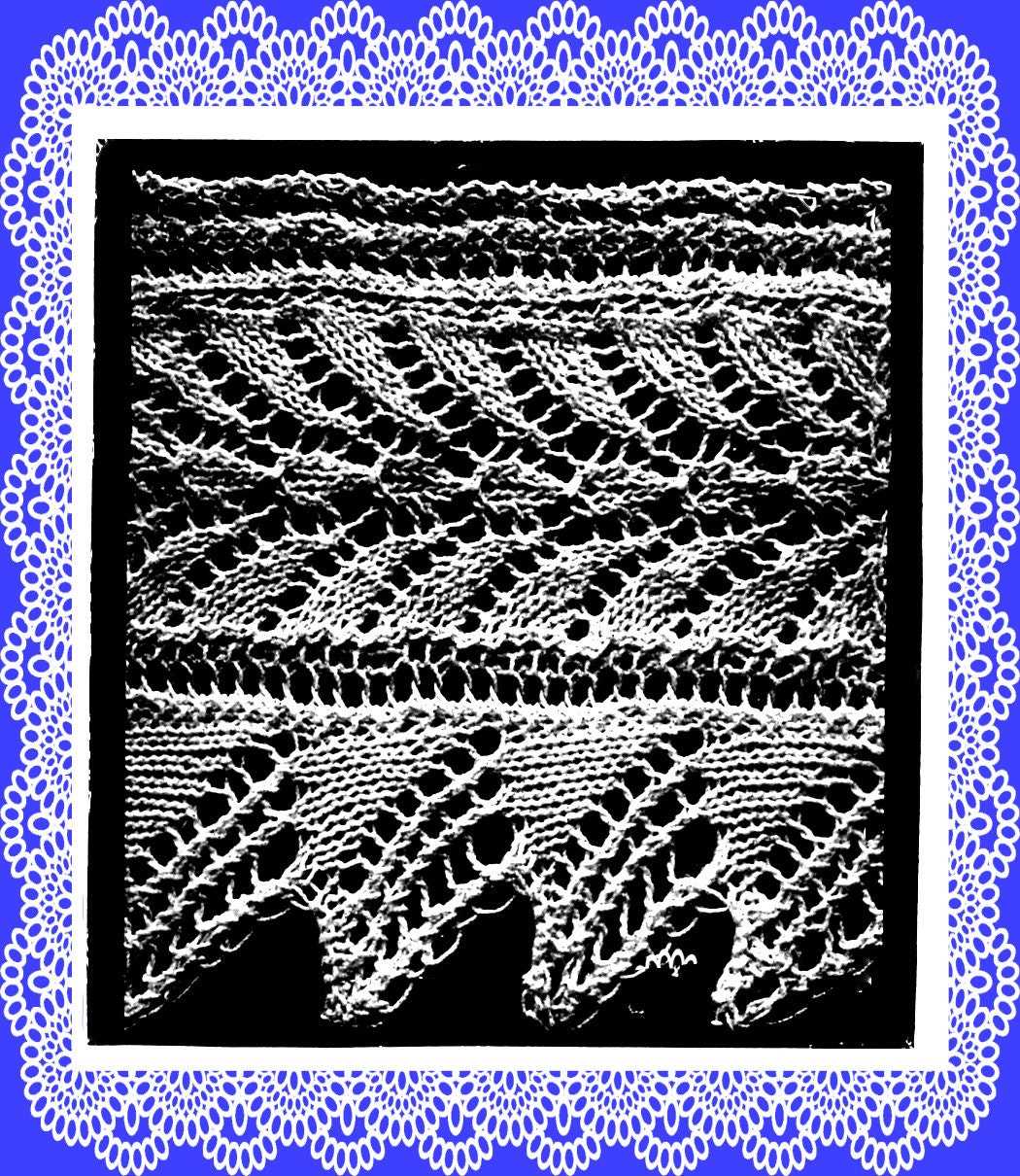 Lace edging knit pattern