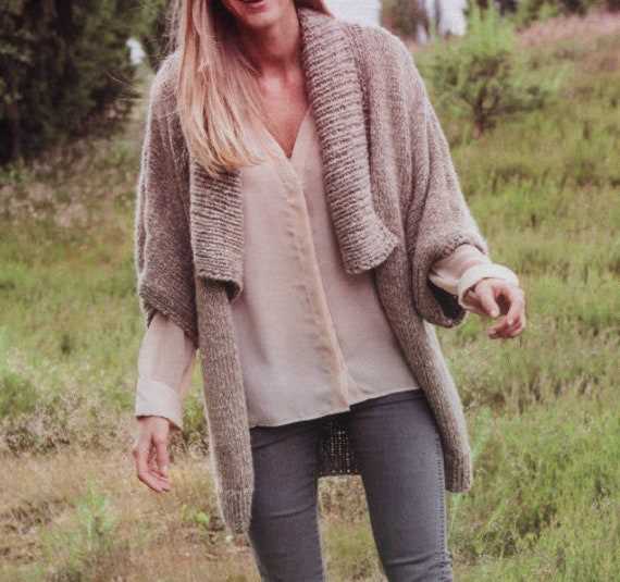 Chunky knit coat pattern