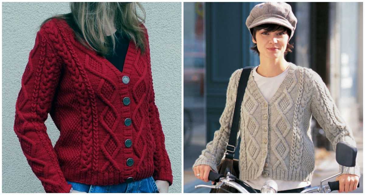 Cable cardigan knitting pattern