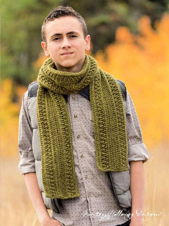 Men's knit scarf pattern