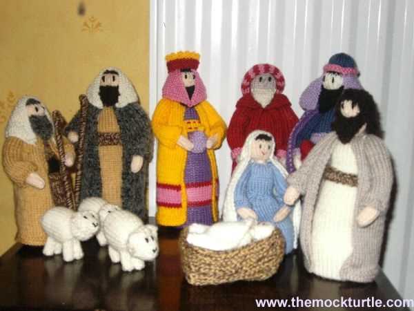 Knitted nativity figures pattern