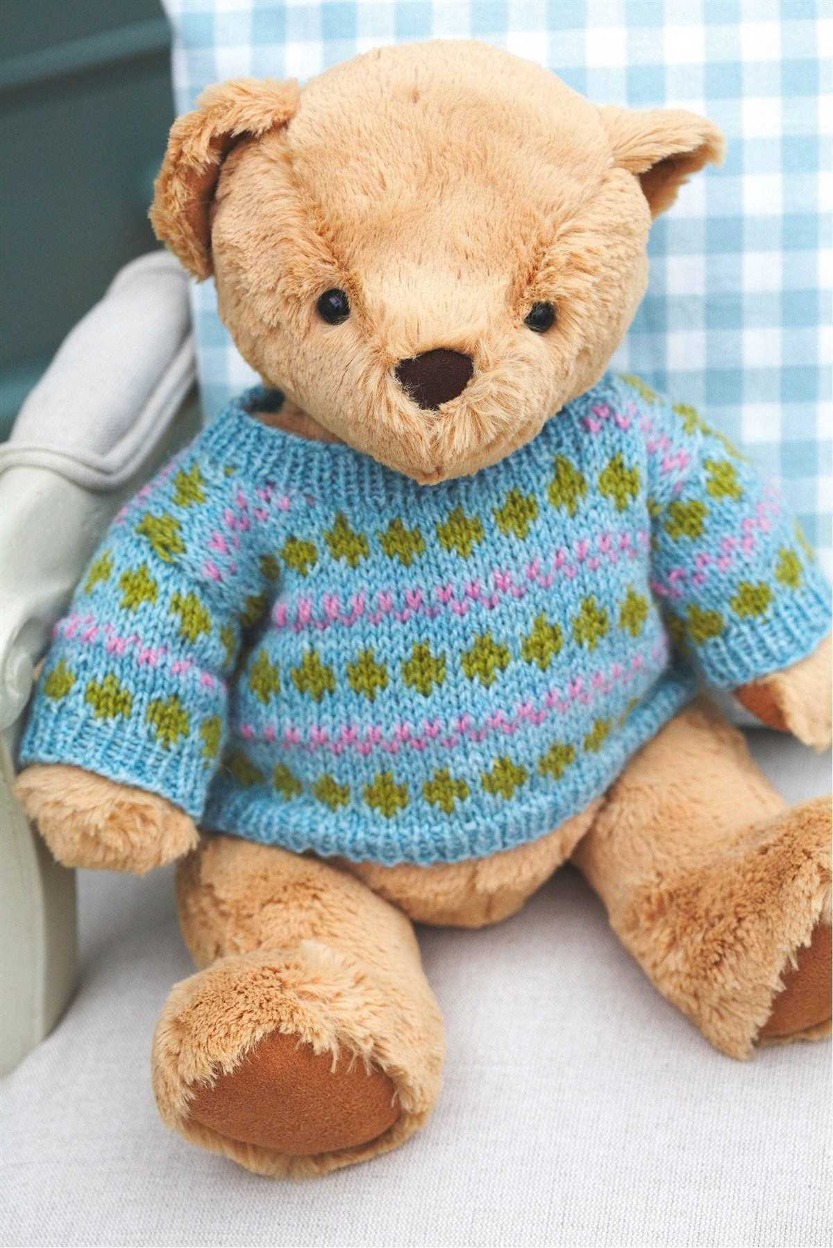 Teddy bear jumper knitting pattern