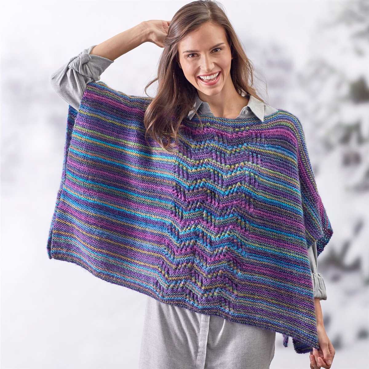 Rectangle poncho knitting pattern free