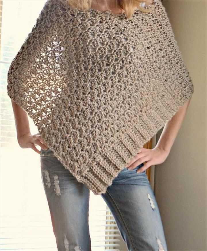 Rectangle poncho knitting pattern free