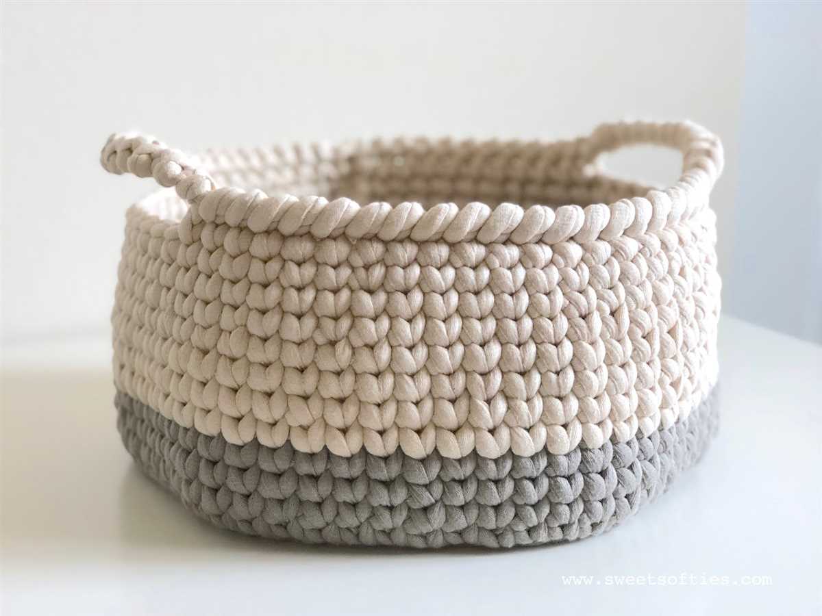 Knit storage bin pattern