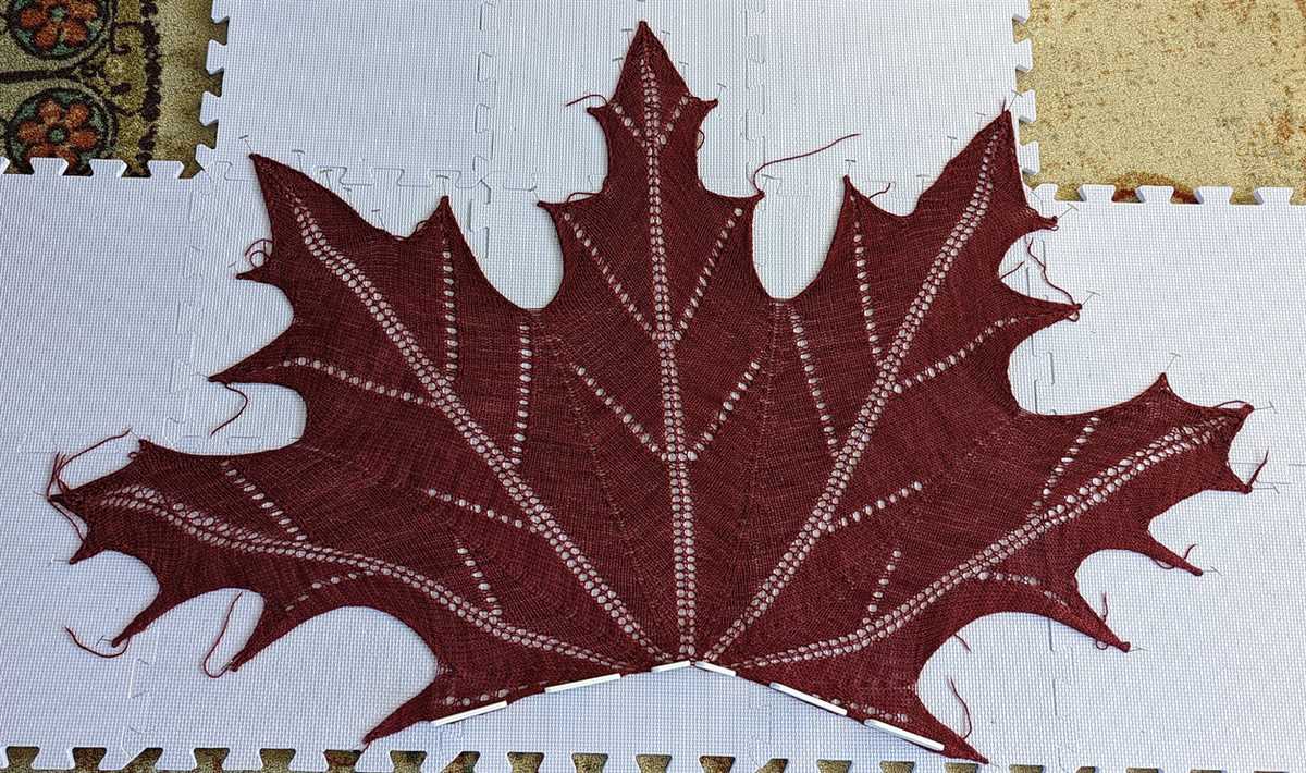 Maple leaf knitting pattern free