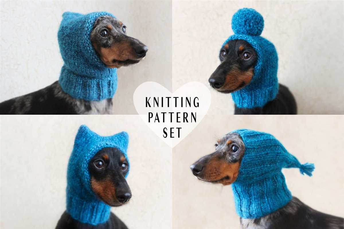 Knit hat for dog pattern