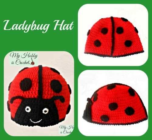 Ladybug hat knitting pattern