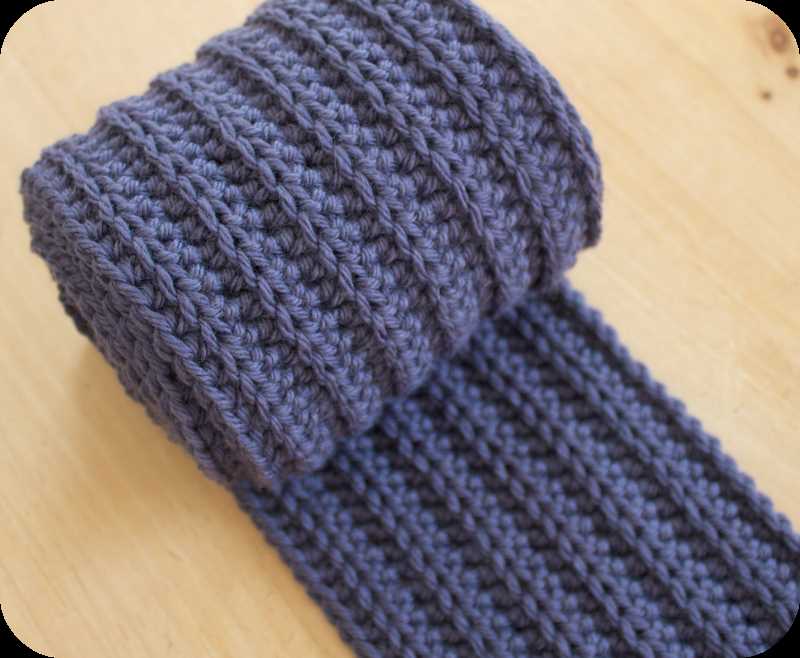 Ribbed scarf knitting pattern