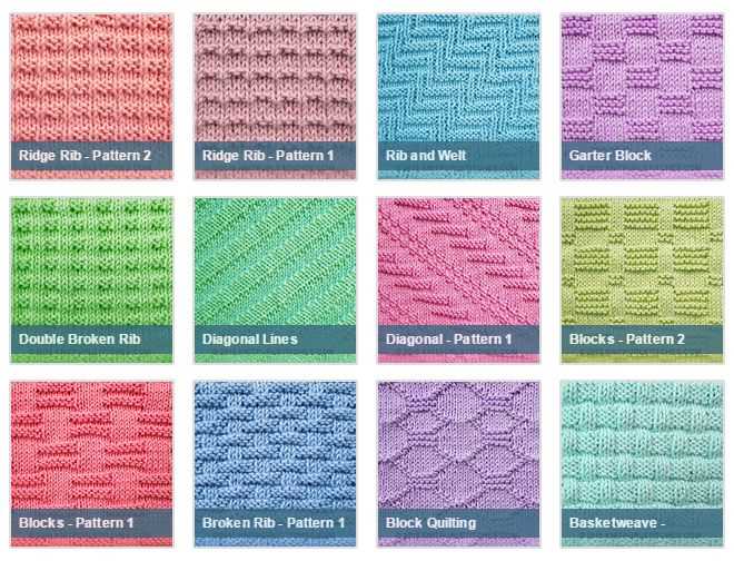 Ridge pattern knitting