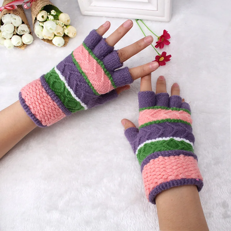 Children's fingerless gloves knit pattern