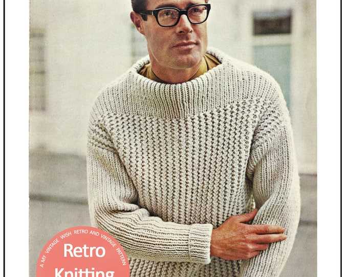Men's chunky knit sweater pattern
