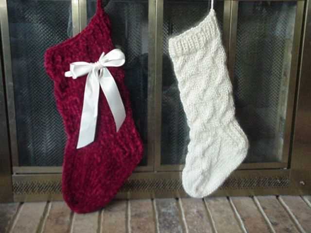 Easy knitted stocking pattern