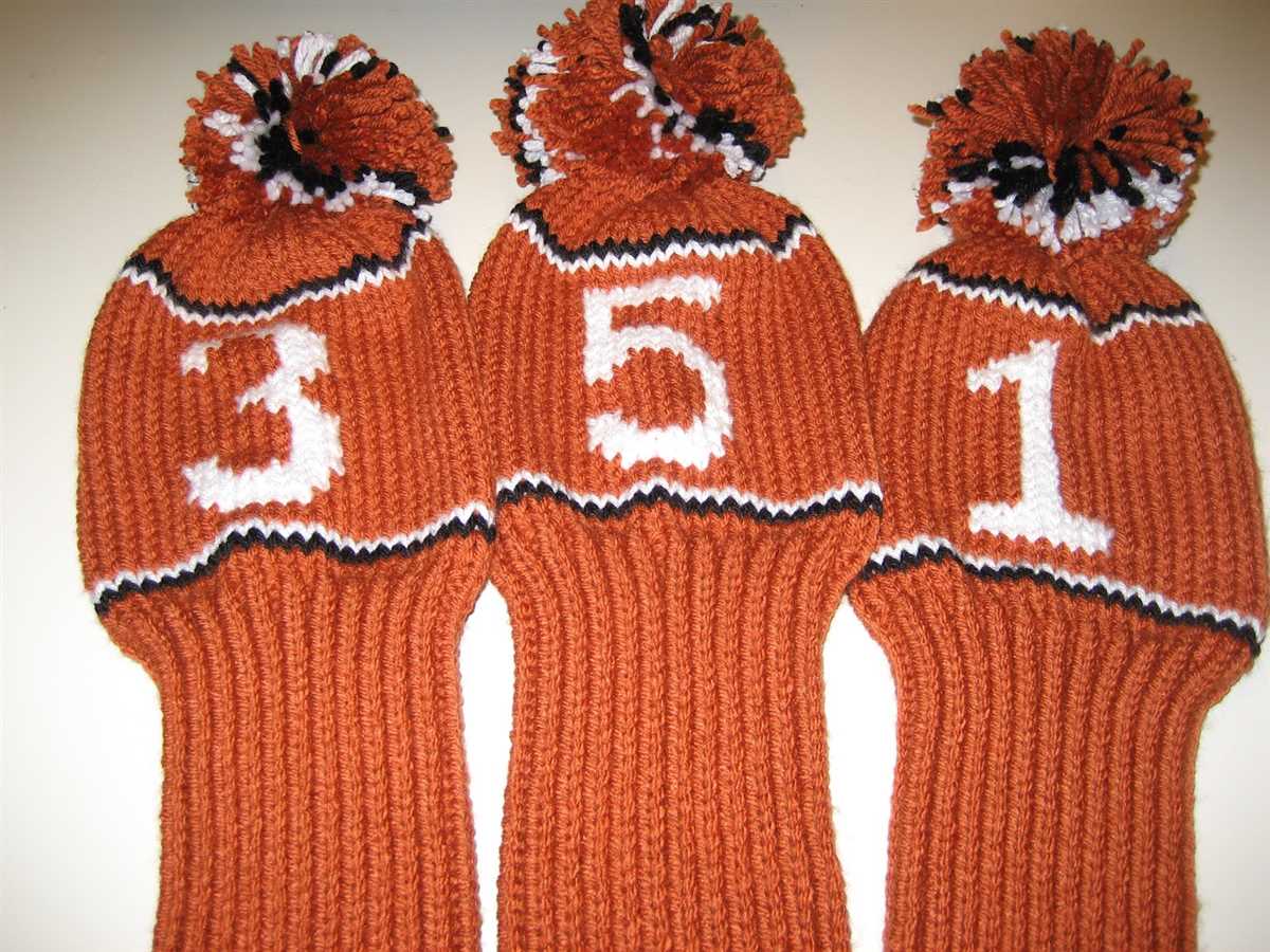 Golf club knitting pattern