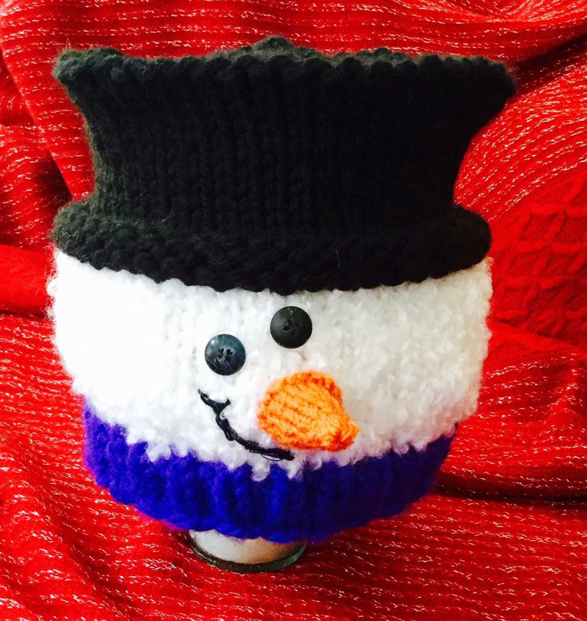 Free easy snowman knitting pattern