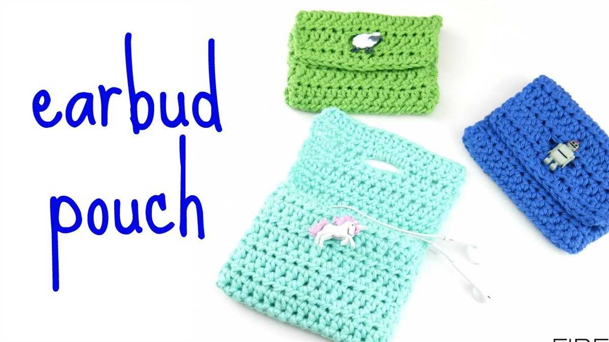 Earbud pouch knitting pattern