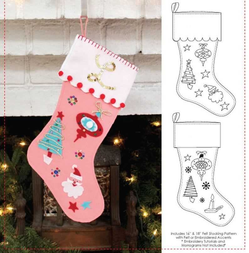 Knitted christmas stocking patterns 1950's