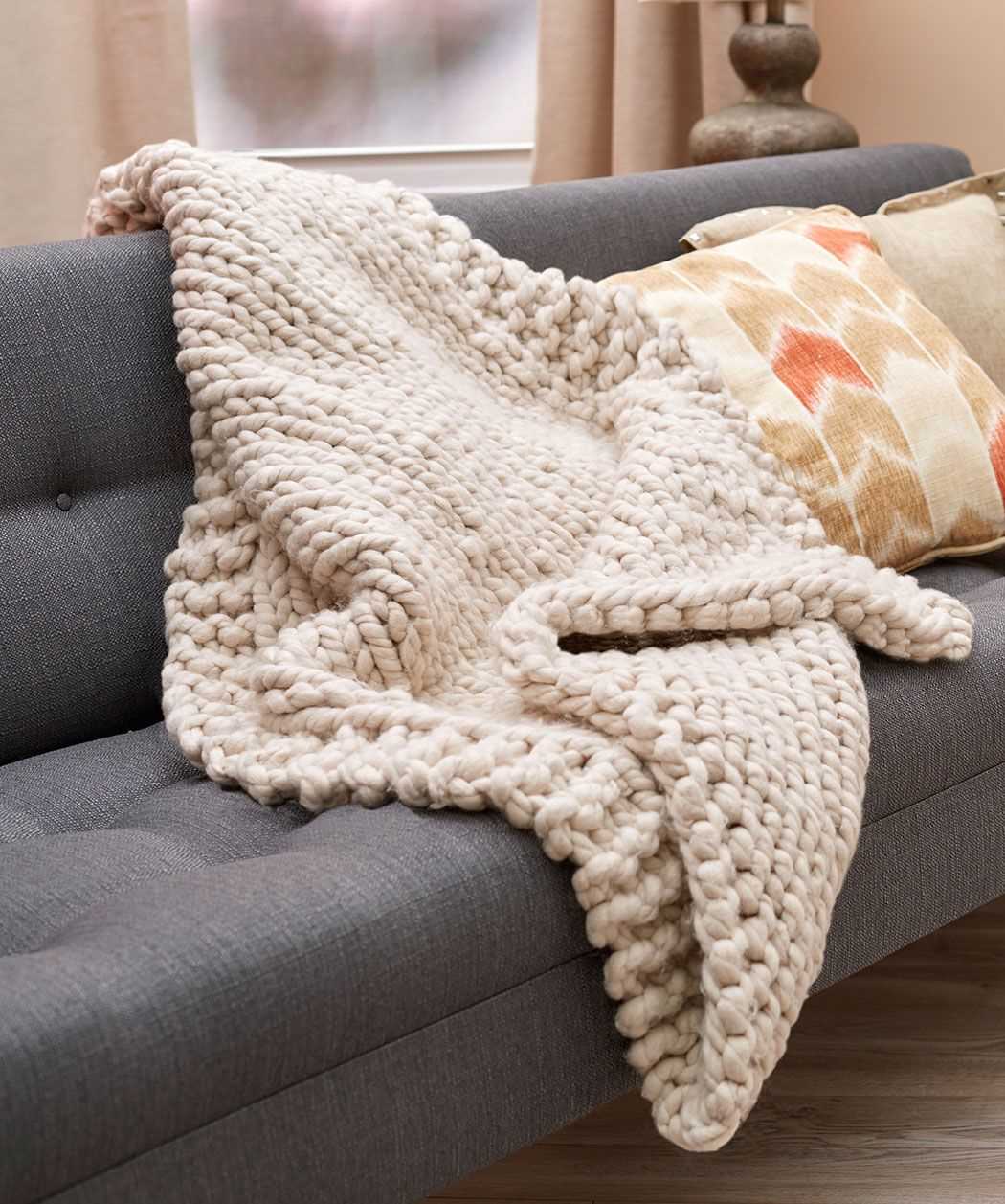 Arm knitted blanket pattern