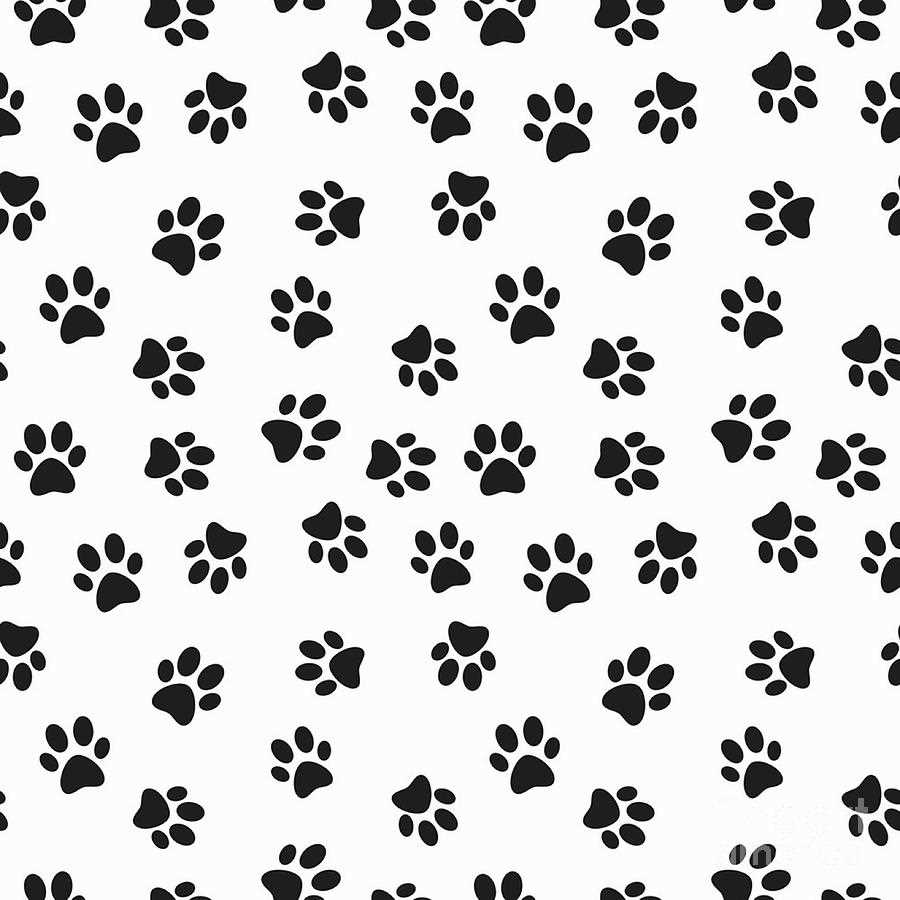 Dog paw knitting pattern