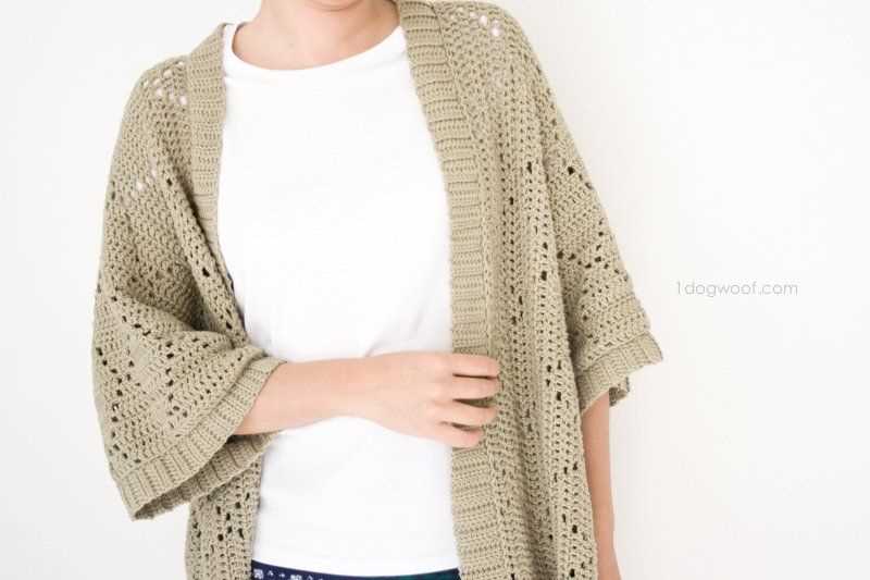 Knit kimono cardigan pattern