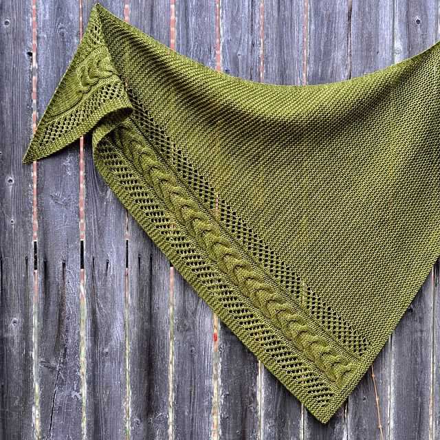 Knit shawl collar pattern