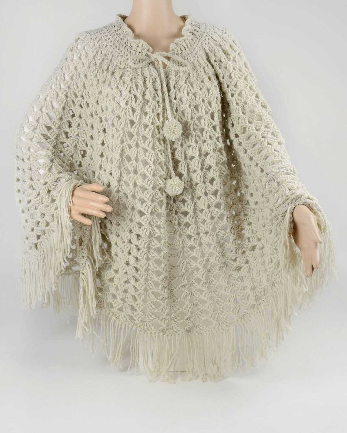 Lacy poncho knitting pattern free