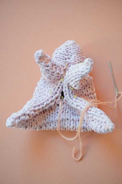 One square bunny knitting pattern