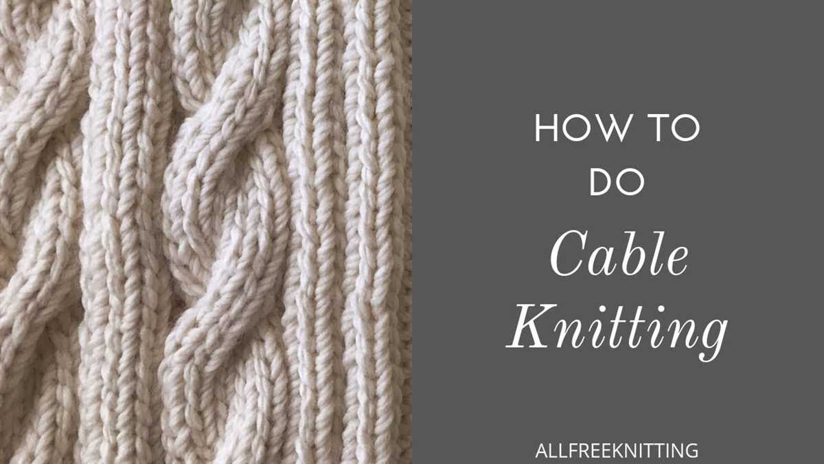 Sand cable knit pattern