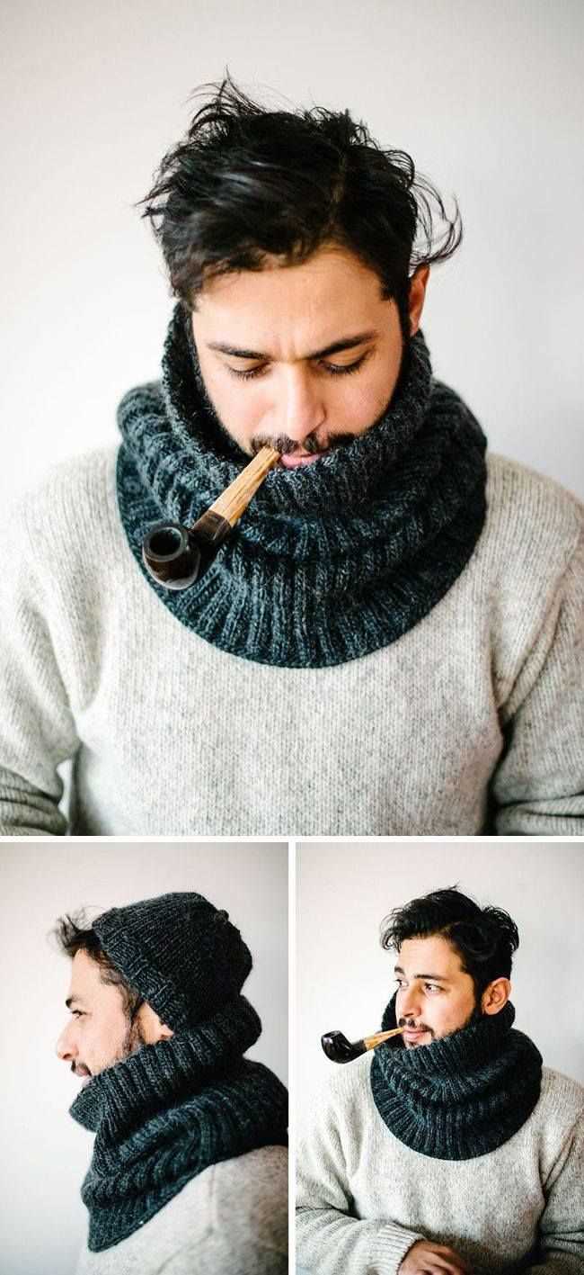 Scarf knitting pattern for man