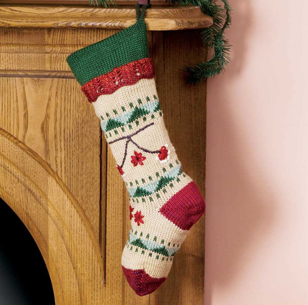 Knit o graf christmas stocking pattern