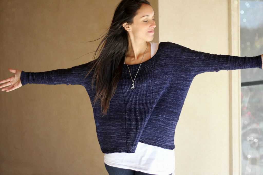 Scoop neck knitting pattern
