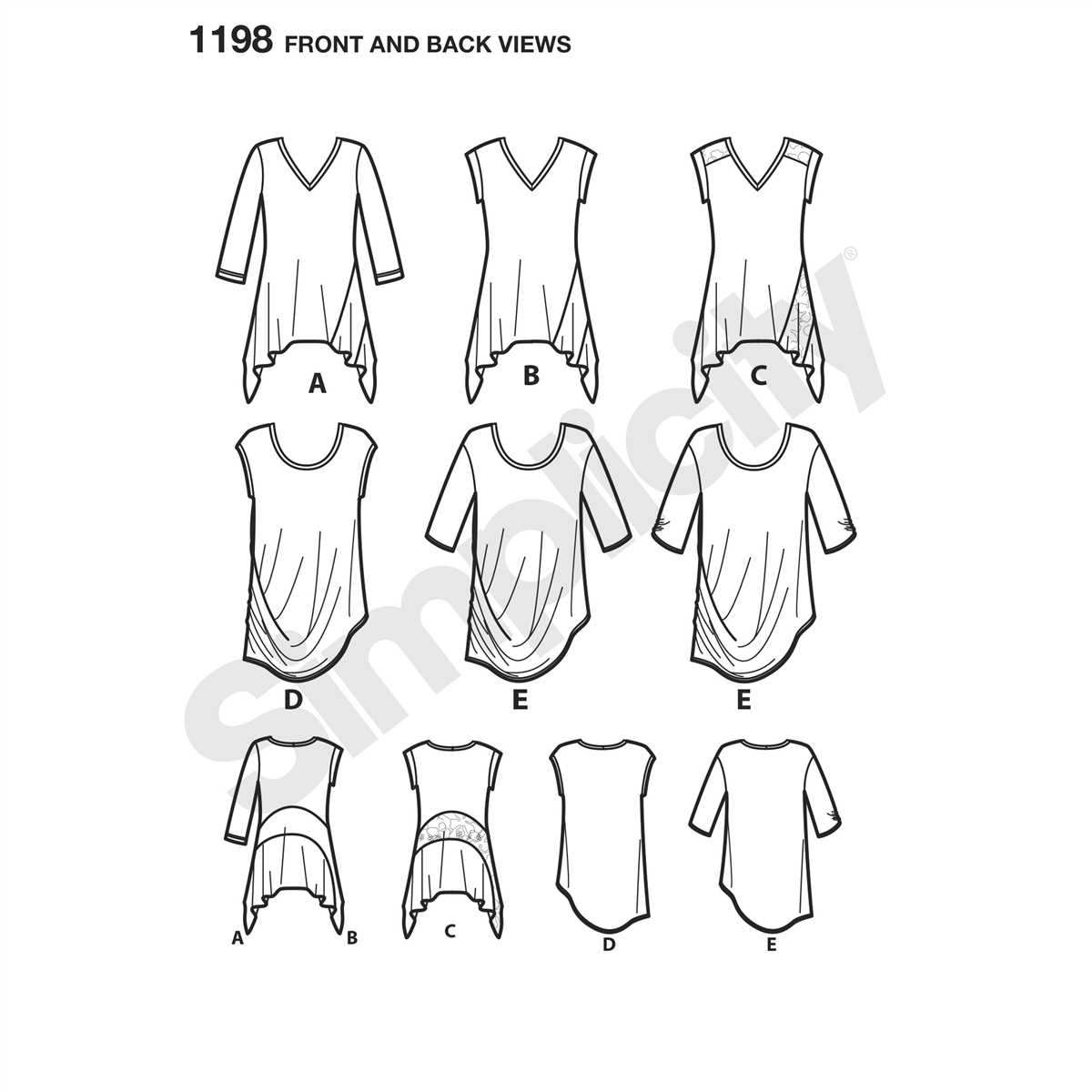 Scoop neck knitting pattern