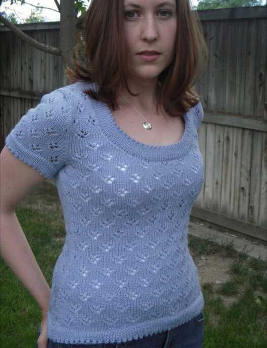Scoop neck knitting pattern